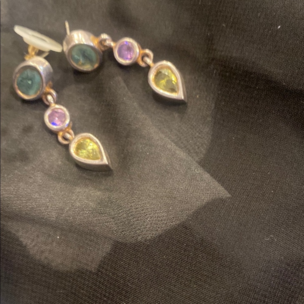 Elegant Multi-Color Drop Earrings